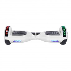2PCS UL Certified Bluetooth Speaker 6.5 Inch Self Balancing Electric Scooter LED Electric Skate Board With Remote Controll US Plug, White   569872764